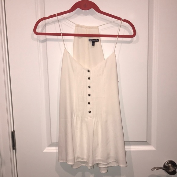 Express Tops - Express Flowy Button Tank